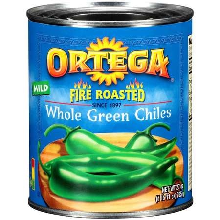 ORTEGA Ortega Fire Roasted Whole Green Chiles 27 oz. Cans, PK12 701019